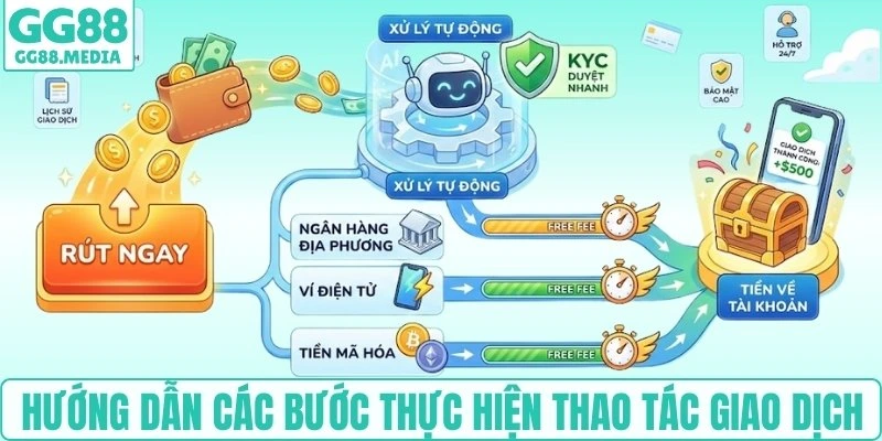 Hướng dẫn các bước thực hiện thao tác giao dịch