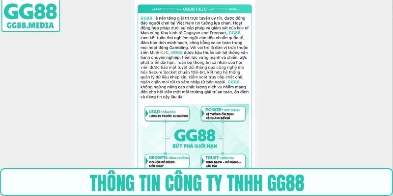 Thông tin Công ty TNHH GG88