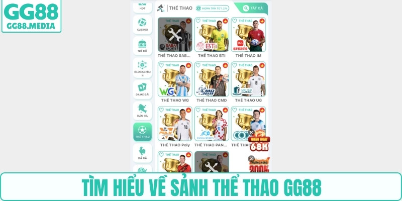 Thể Thao GG88 - Kiếm Tiền Nóng Bỏ Túi Mỗi Ngày Cùng Cao Thủ 1 Tìm hiểu về sảnh thể thao GG88